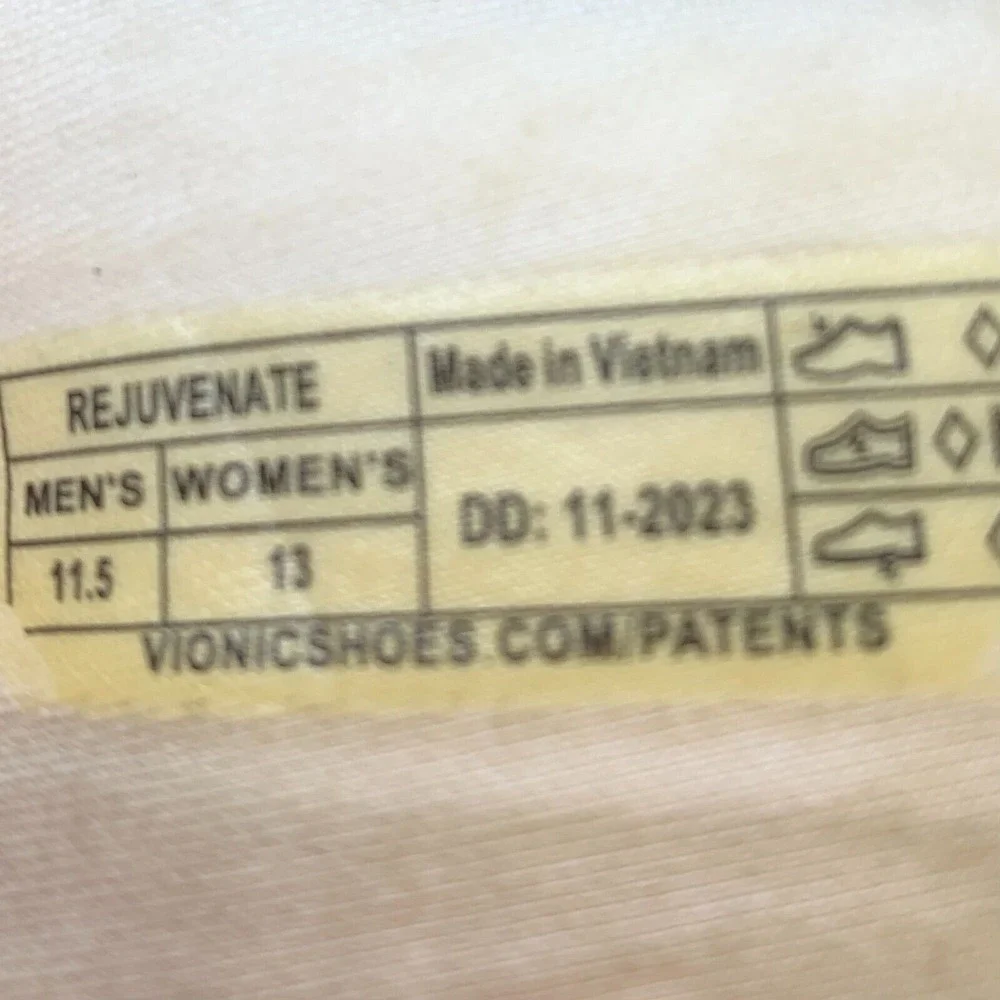 Vionic Mens‎ Blissful Rejuvenate Slider Cream Slip-On Strap Sandal Sz 11.5M